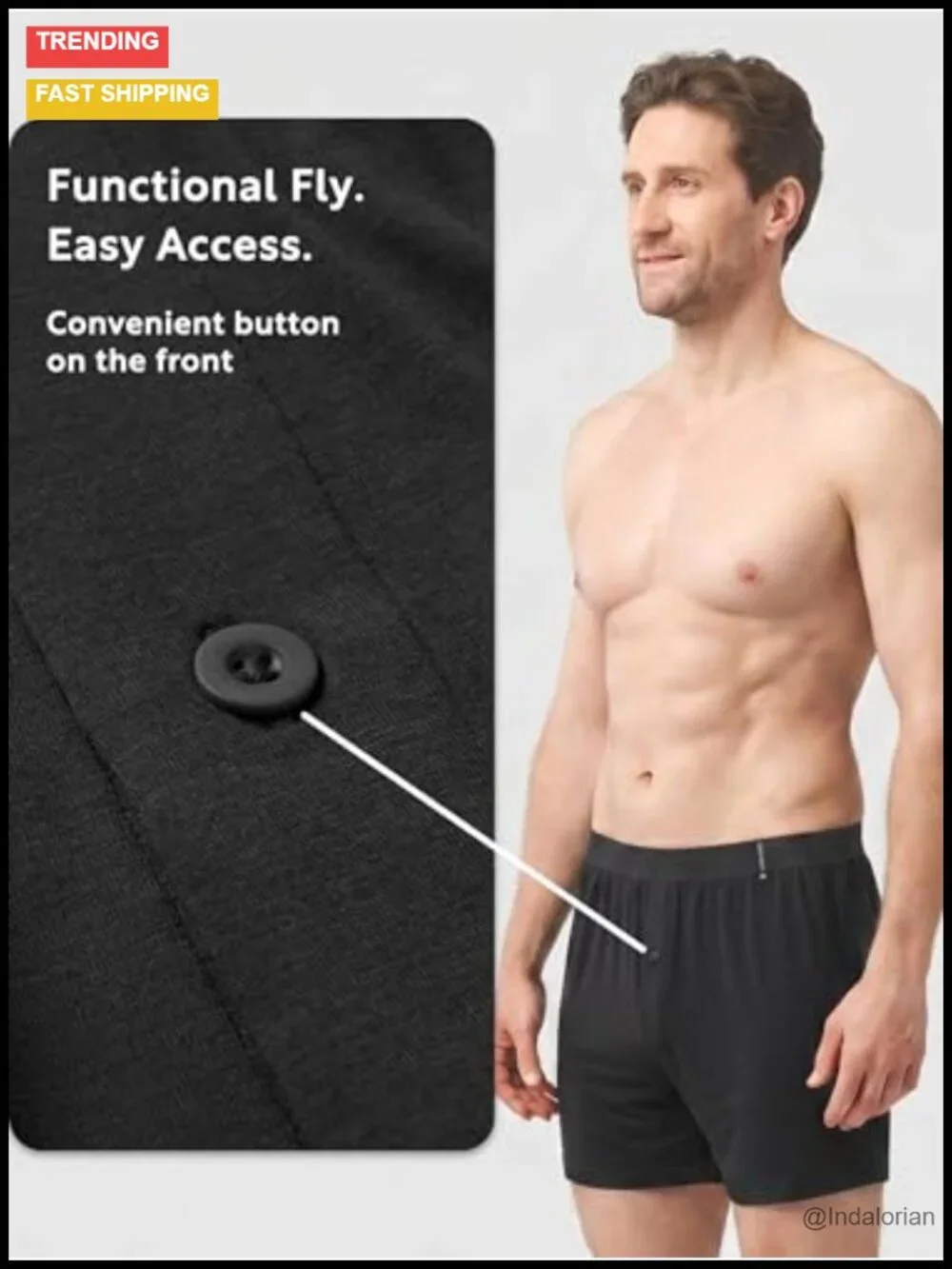 Mens Bamboo Rayon Boxer Shorts 3 Pack Relaxed Fit Moisture Wicking Underwear